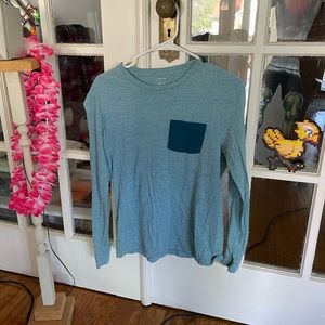 ✨ 10 for $10  J Crew Slim Washed Blue Heathered Long Sleeve